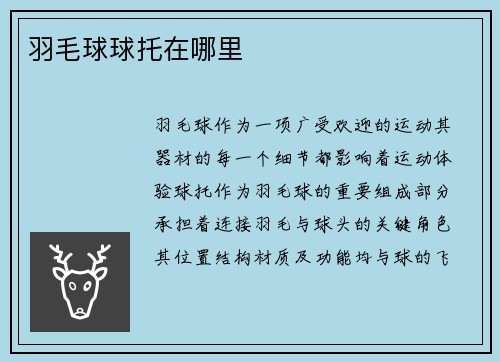 羽毛球球托在哪里